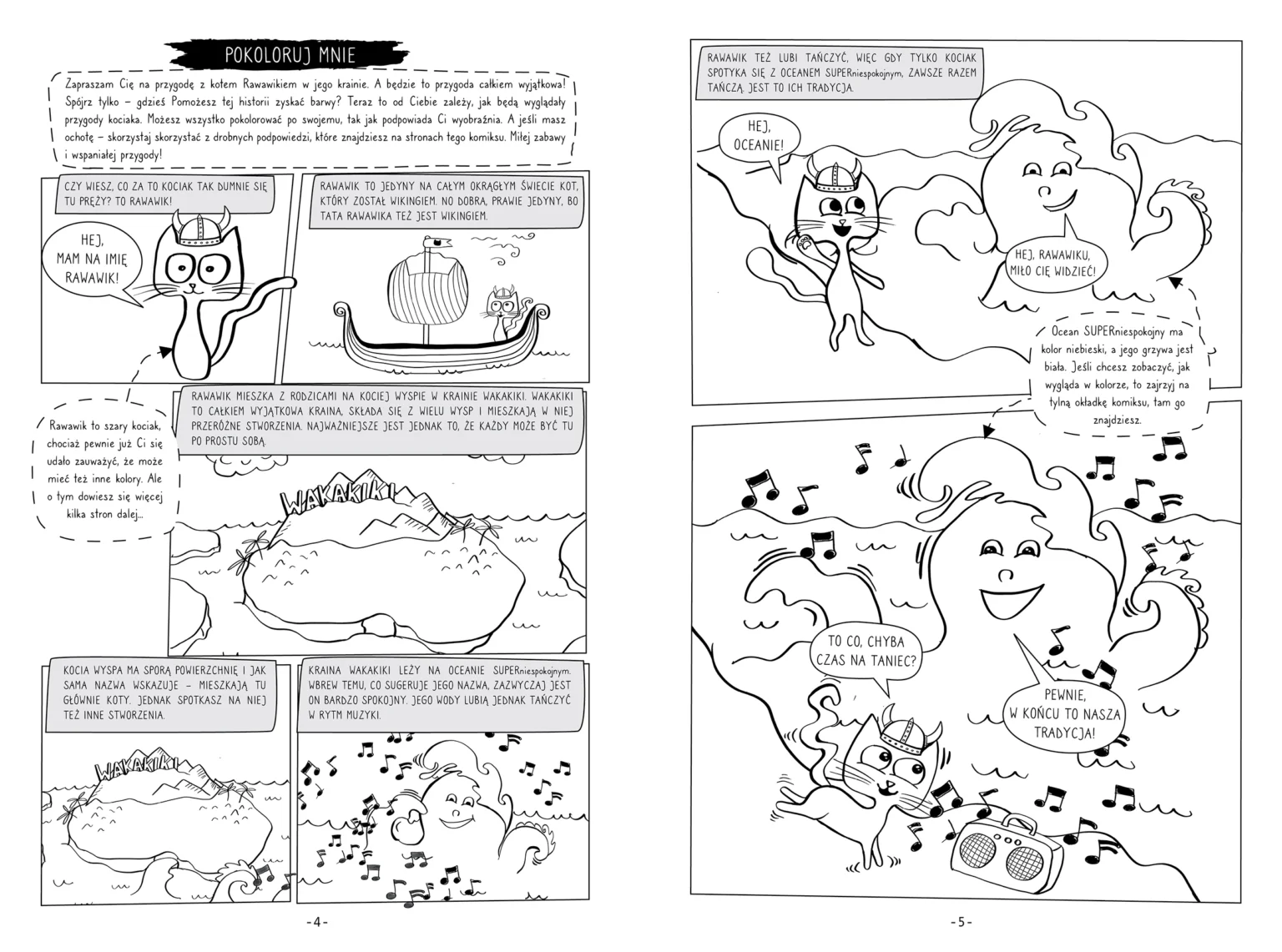 wartościowe książki dla dzieci, Rawawik komiks do kolorowania