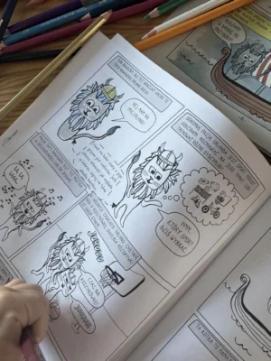 wartościowe książki dla dzieci, Rawawik komiks do kolorowania